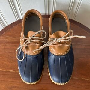 L.L. Bean Boots Rubber Moc Blue Size 8